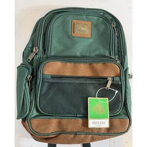 NEW‎ Pioneer Express Backpack . Dark Green and Brown NWT
